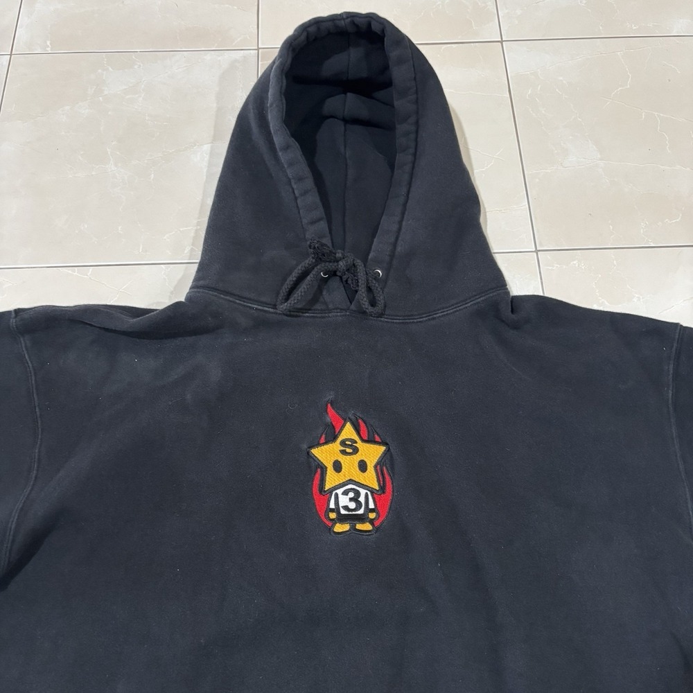 Half Evil 333 Sakami Star Hoodie Black RARE Embroidered Streetwear Sweatshirt